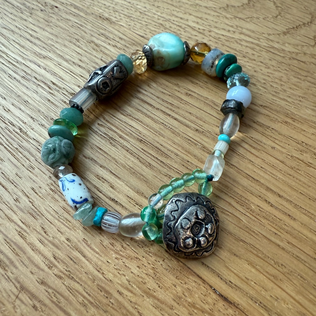 Jes Maharry Sunhorse Beaded Turquoise Bracelet